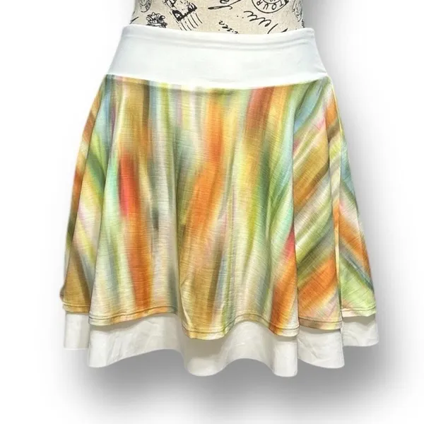 Calia S Green Cream Golf‎ Skort Mesh Double Layer Pocket Stretch Activewear NWT - Image 9