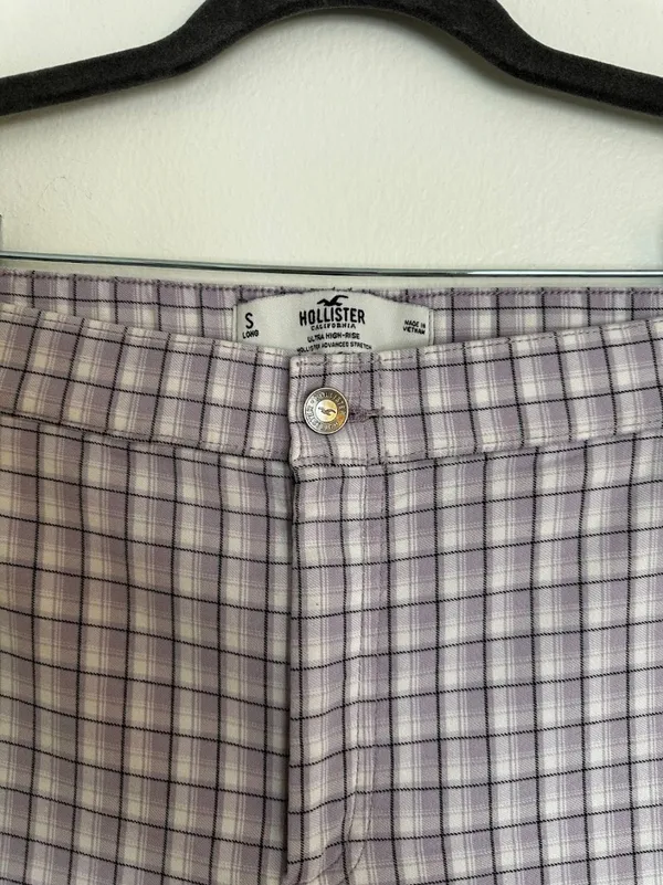 Hollister Plaid Ultra High-Rise Stretch Pants - Image 4