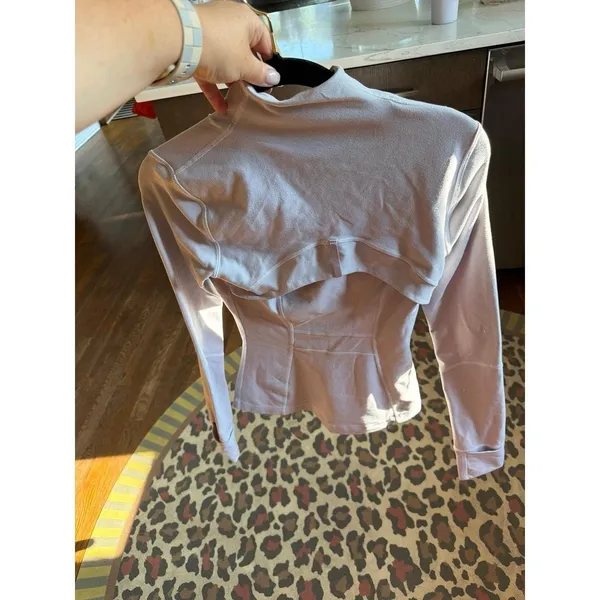 Lululemon Define Jacket featuring a full zipper and a high neck white 4 - Image 3
