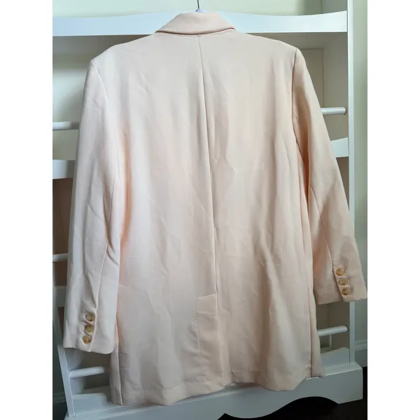 BB Dakota Steve Madden Womens Peach Double Breasted Blazer Jacket Medium M - Image 2