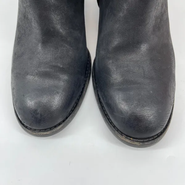 Paul Green Black Leather Ankle Boots Block Heel Zip Booties 7.5 Made in‎ Austria - Image 4