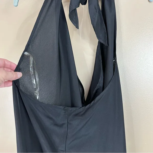 Dress Forum Los Angeles California Black Slinky Halter Blouse Small New - Image 4
