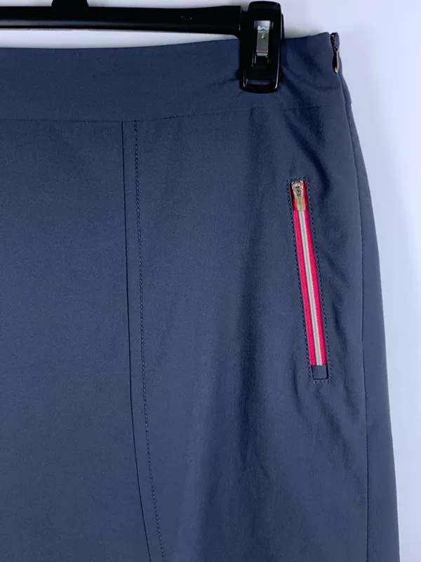Annika Cutter & Buck Golf Skort Womens 4 Gray Pink Zip Pockets Stretch Tennis - Image 4