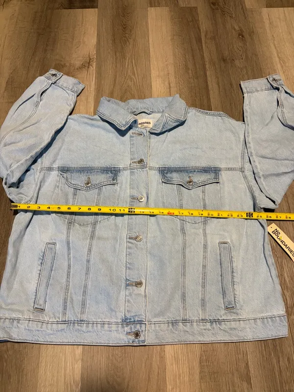 No Boundaries Women’s New! Light Blue Denim oversized Jacket size XL - Image 7