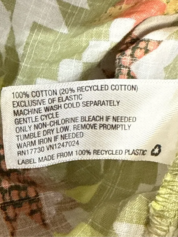Universal Threads Olive Floral Print Midi Dress with Orange & White Accents - Image 6