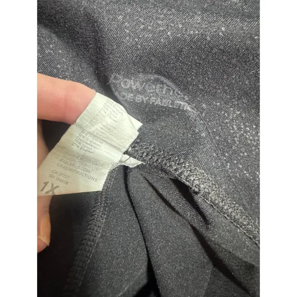 Fabletics Powerhold Leggings 1X Black Space Dye High Waist Athletic Yoga Pants - Image 5