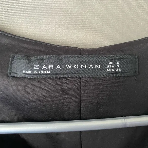 Zara sz S black studded‎ shift midi dress - Image 6