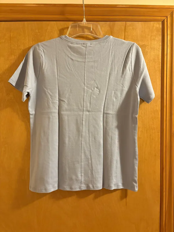 NWT Ann Taylor Placid Blue Crew Neck Tee - Image 4