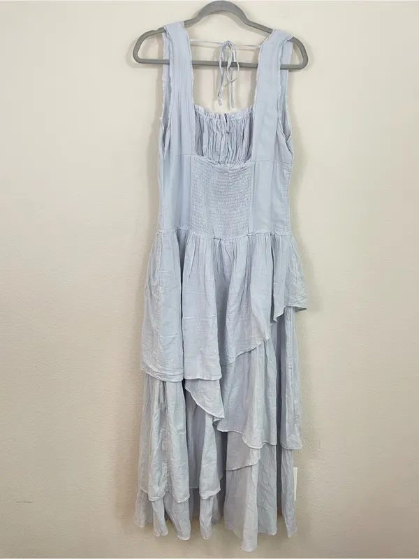 Free People In My Dreams Midi Dress in Pearl Blue Size Large - Image 7