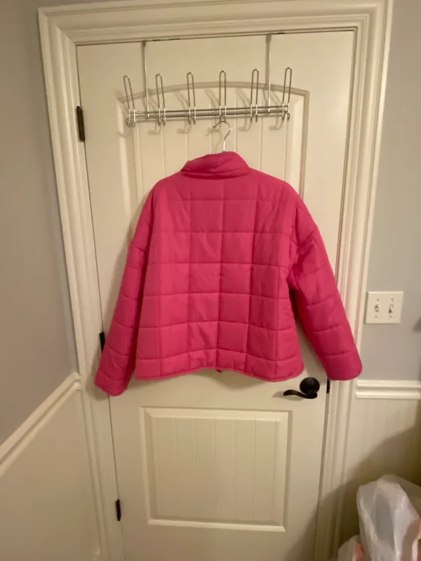 Quilted hot pink jacket Size XL - Image 3