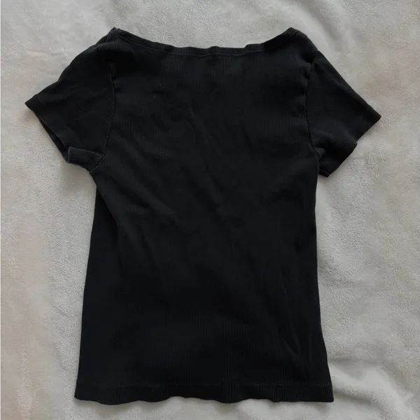 Brandy Melville Black Short Sleeve Top - Image 2