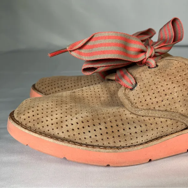 Johnston & Murphy Bree Tan Perforated Suede Lace Up Shoes Peach Womens 7.5‎ - Image 6