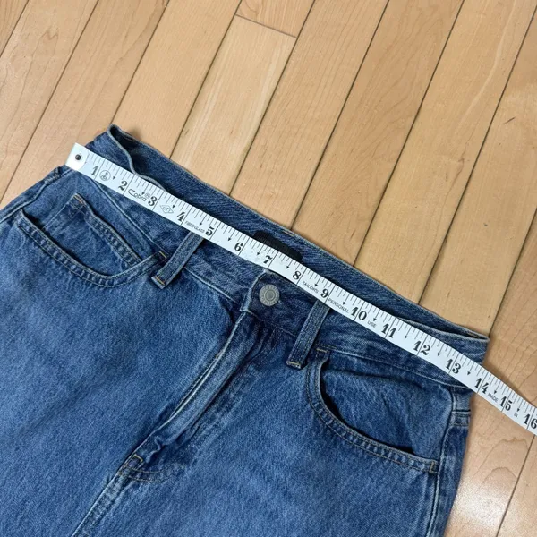 UNIQLO Jeans Denim Midi Maxi Skirt with Slit Size 6 Purchased in Japan - Image 10