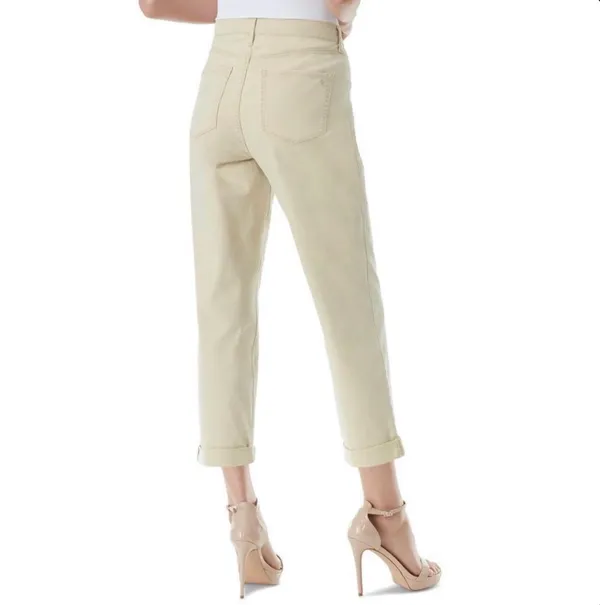 NWT 22W Plus Size Jessica Simpson Women’s Slouchy Boyfriend Khaki Ankle Cropped Chinos Pants - Image 2
