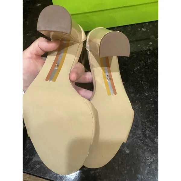 Sam Edelman Robyn Sandal Heel Women's Size 7 Wide Beige Blush Leather - Image 6