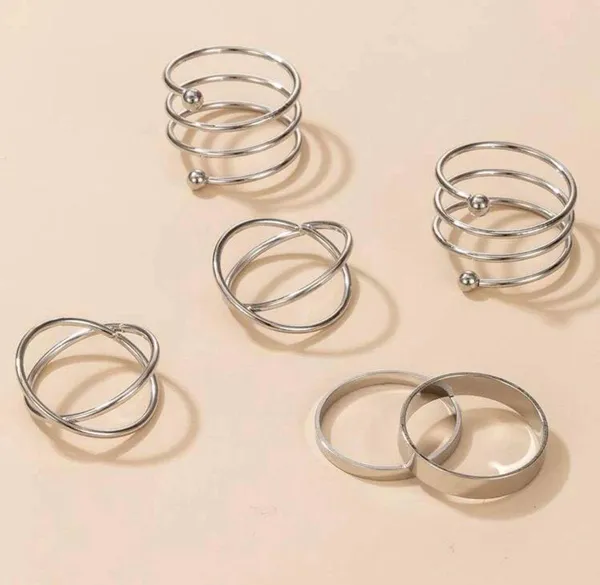 Boutique Cross Decor /fashion ring 6Pcs - Image 3