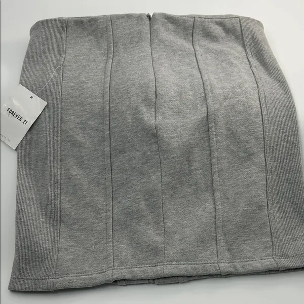 Forever 21 Heather Gray Lace-Up Skirt - Image 10