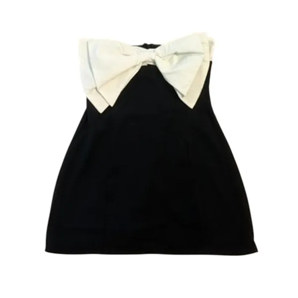 MORE TO COME Giovanni Mini Dress in Black, Size XS - Image 3