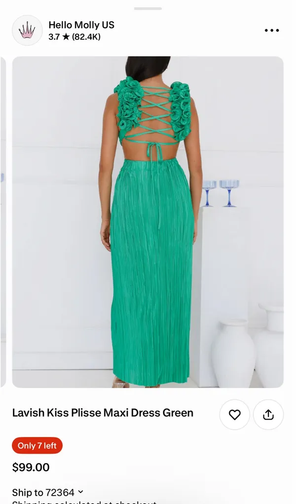 Green Maxi Hello Molly Dress - Image 7