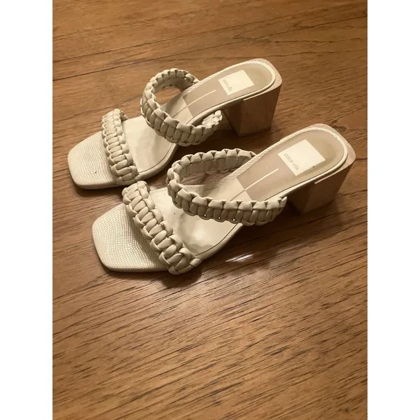 Dolce Vita Women’s Beige Zeno Braided Heels Sandals US 7 - Image 3