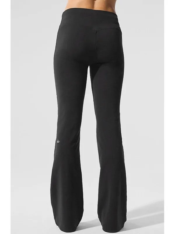 Alo Sway Bootcut Sweatpant Soft Black Distressed Booty-Lift Stretchy Flared Pant - Image 4