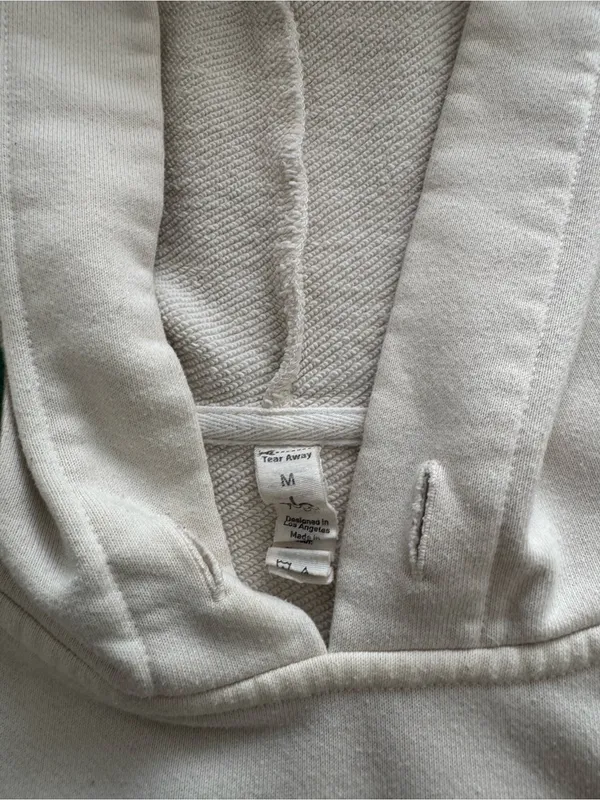 ALO Yoga Air Land Ocean Cream Short-Sleeve Cropped Hoodie sweatshirt, size M - Image 13