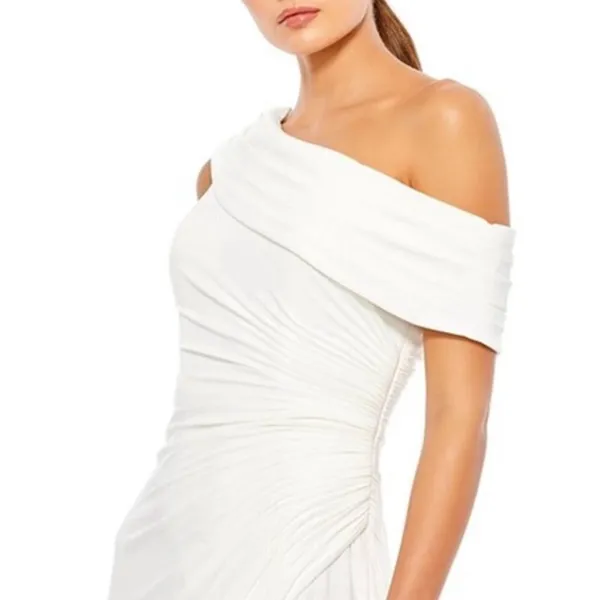 NWT Ieena Mac Duggal‎ #26517 Foldover Off the Shoulder Gown With Slit Sz 10 $358 - Image 3