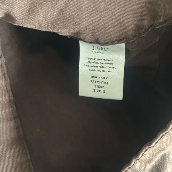 J Galt Brandy Melville Brown Flare Pants Size Small - Image 5