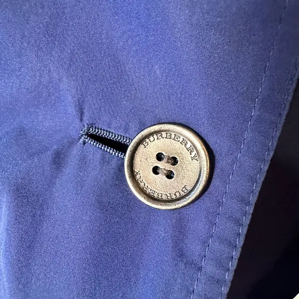 Burberry Royal Blue Double-Breasted Trench Coat - Image 6