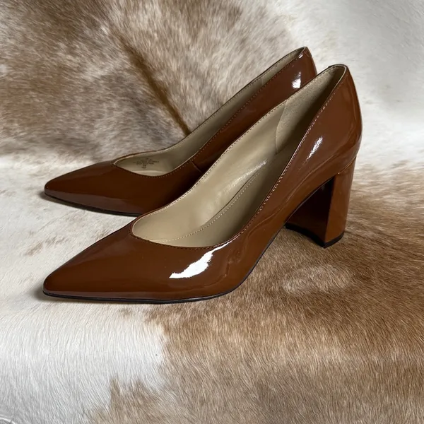 Marc Fisher Caitlin Slip-On Block‎ Heel Pumps D17 - Image 2