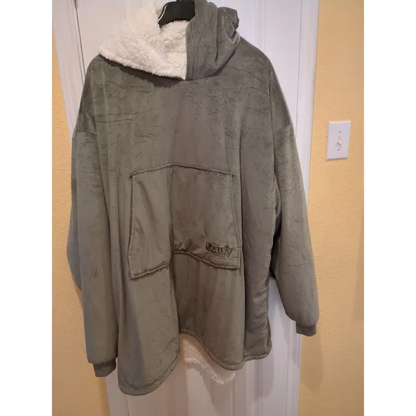 The Comfy Blanket Sweatshirt with Hoodie - Gray - Image 5