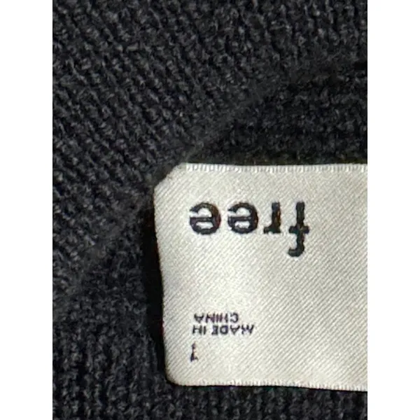 Aritzia Wilfred Free Lolan Sweater Womens S Black Merino Wool Cropped Knit - Image 8