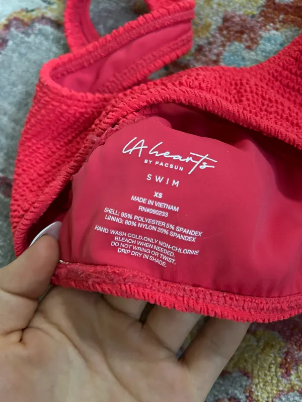 PacSun LA Hearts  Red Bikini Top - Image 3