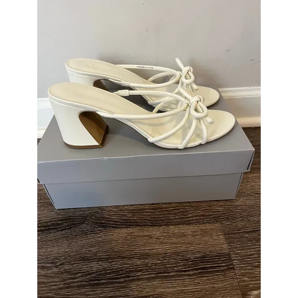 Everlane The Bow Heel in Nappa Leather Color Canvas Size 10.5 - Image 7