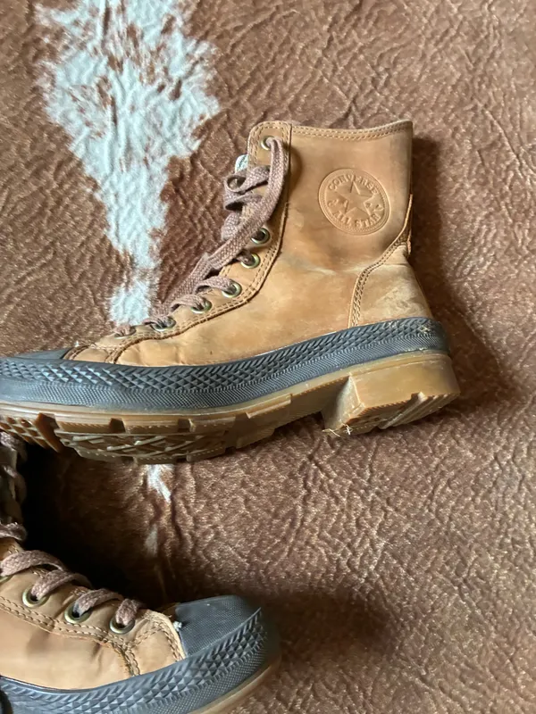 Converse combat / rain boot style lace up shoes size 7.5 I bought these back in 2017 uses so I'm pretty sure they are an older style! - Image 3