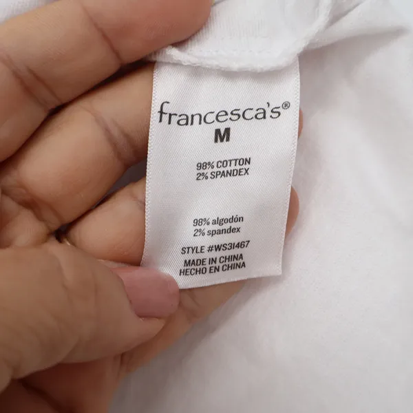 Francesca's White Cotton Wrap Skort Side Tie Shorts Womens Medium - Image 3