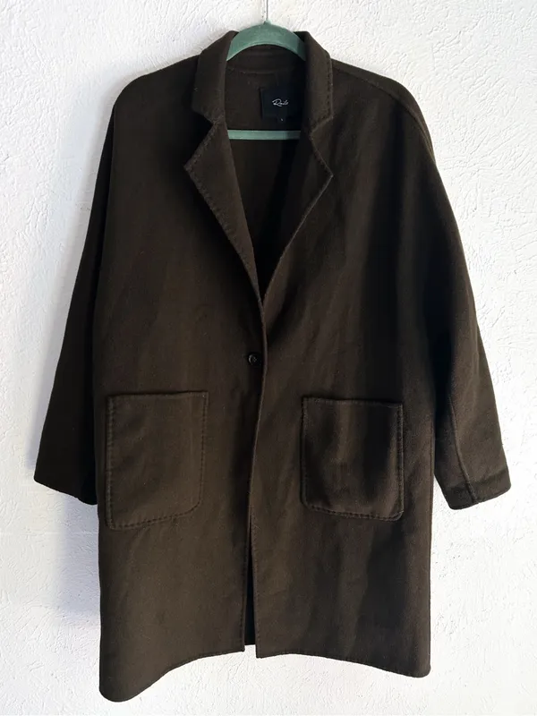 Rails Everest Coat Olive Wool Blend Oversized Large - Image 3