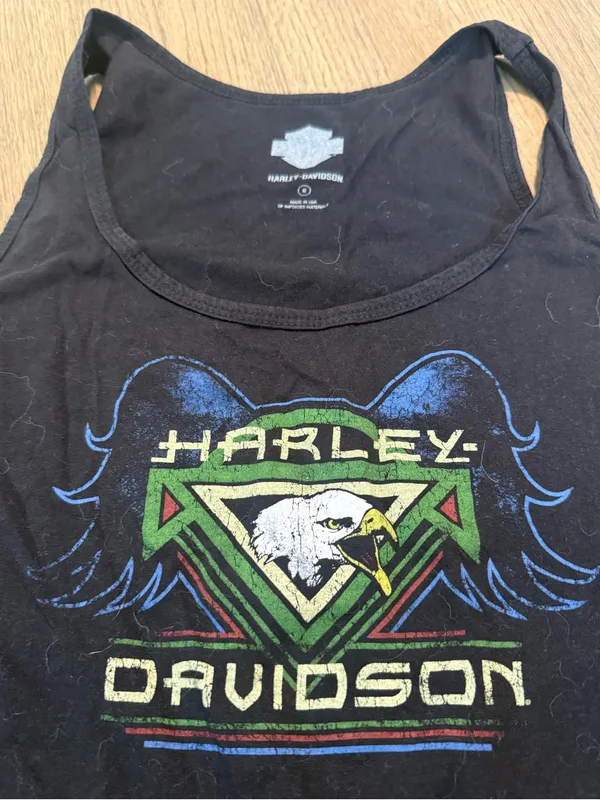 Harley Davidson Women's Black Fitted Tank Top - Image 2