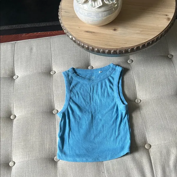 PACSUN Basics Baby Blue‎ Ribbed Tank Size XS - Image 2