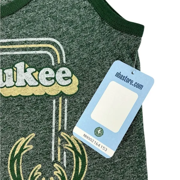 Majestic Women's NBA Milwaukee Bucks Green Throwback‎ 1971 Champions Tank Top XS - Image 6