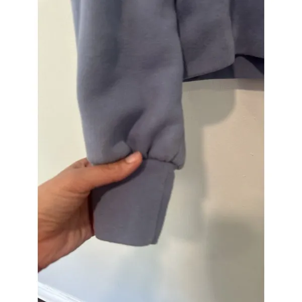 Abercrombie & Fitch Fleece Sweatshirt Size Medium Light Blue Cotton Blend 1440 - Image 5