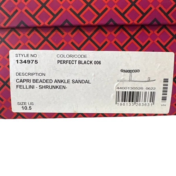 Tory Burch Capri Beaded Ankle Wrap Sandals Size‎ 10.5 - Image 8