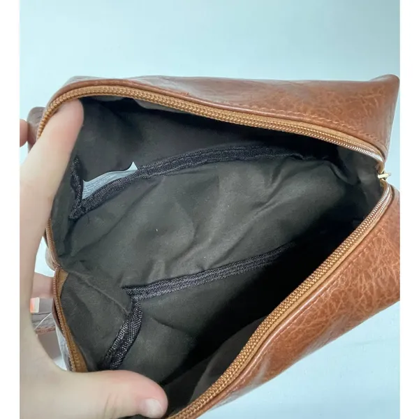 Best Brands Dopp Brown Travel Kit Toiletry Bag Makeup Case NEW Vacation Work - Image 5