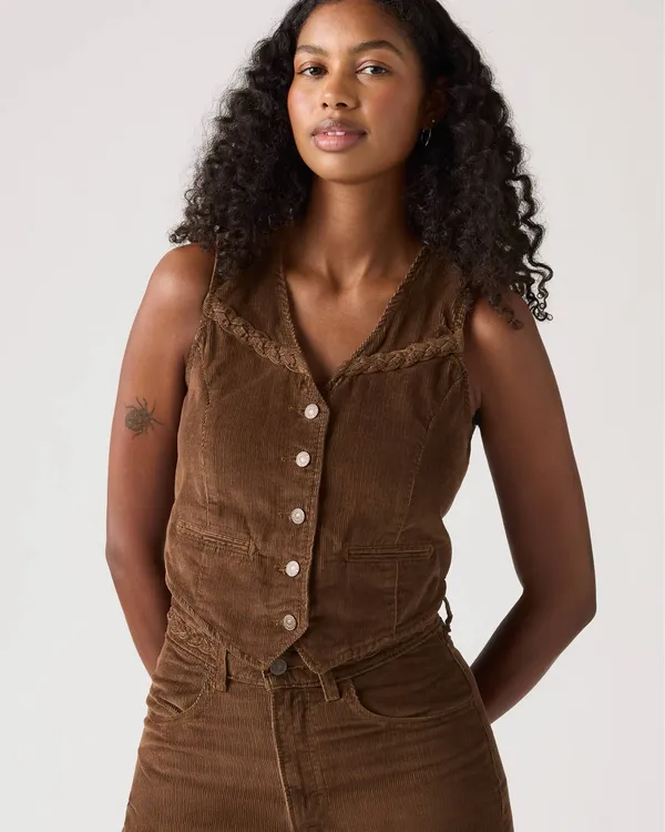 Levi's SET Ribcage Wide Leg Braided Women's Set- Brown - Image 4