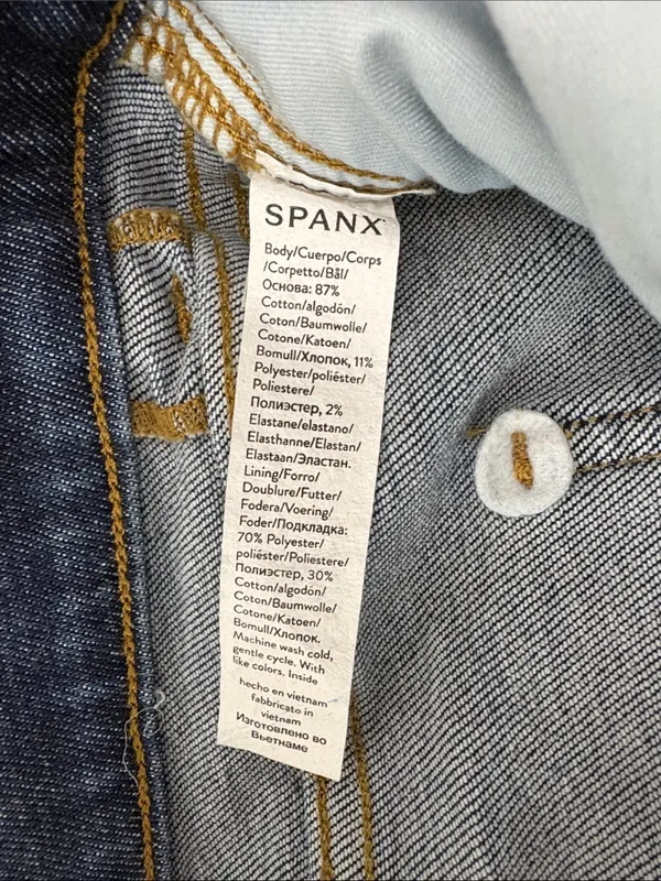 Spanx Everywhere Patch Pocket Flare Leg Jeans Women Size Large Tall #20850T - Image 5