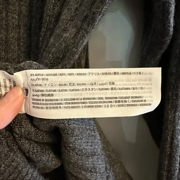 Abercrombie and Fitch Charcoal Gray Chunky Ribbed Sweater // Size M - Image 7