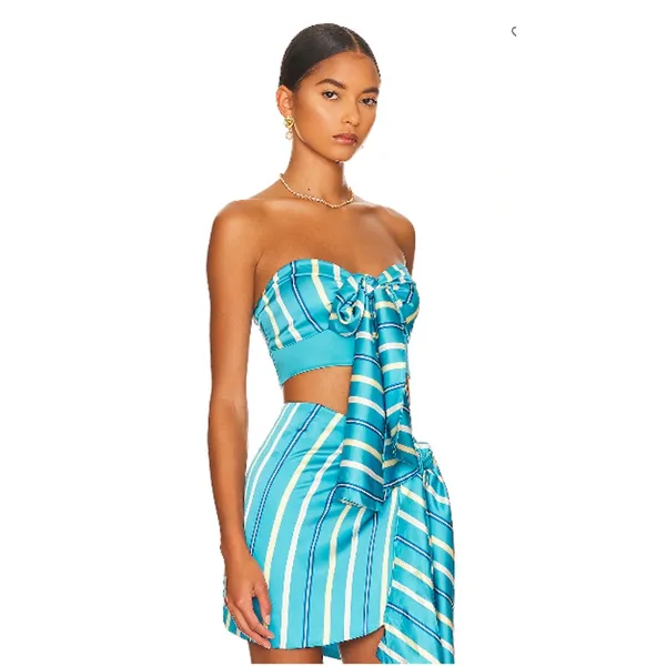 Atoir‎ Tied Up Crop Top in Bahama Stripe Size Small - Image 6