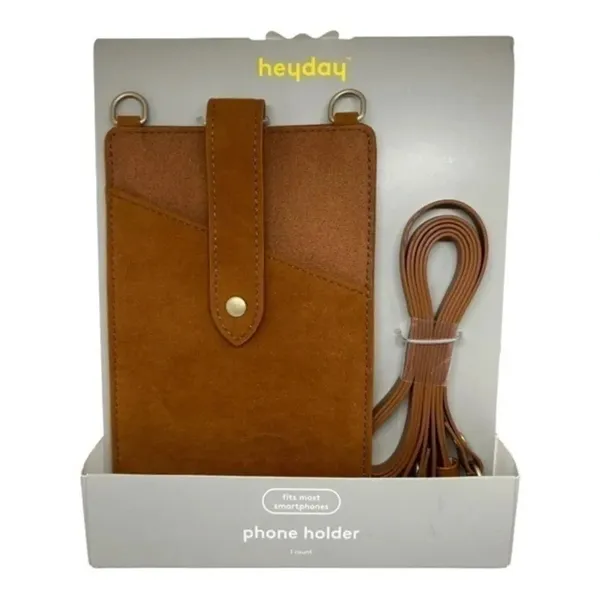 Heyday Phone Holder‎ Crossbody Brown Faux Leather New​​​ - Image 2
