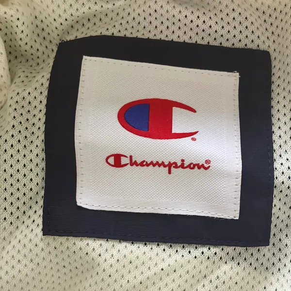 Champion USA Colorblock Cropped Windbreaker Jacket Red Blue Large Retro‎ NEW - Image 9