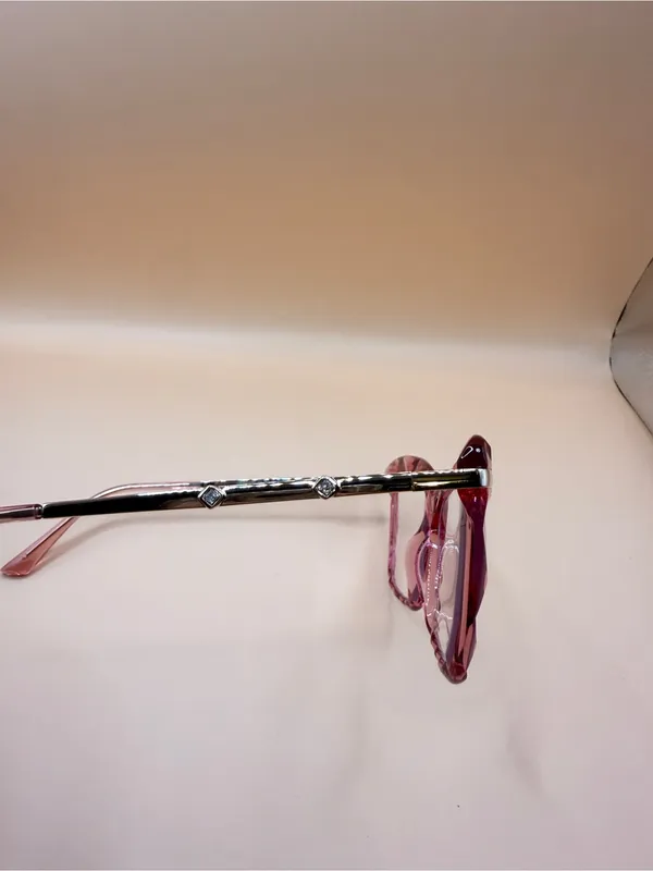 Zeelool Pink Tortoiseshell Women’s Fashion Glasses Frame, No prescription - Image 4